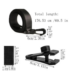 Changyeah Retaining Straps, Set of 8 Fastening Straps and Clips, Pool Reel Roller, Mobile Solar Film, for Mobile Reel System, for Pool Tarpaulins/Covers