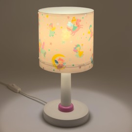 Dalber Children's Table Lamp Bedside Lamp Fairy Dreams Pink Fairies