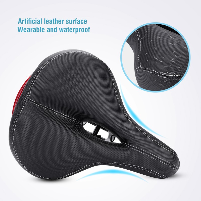 Mountain Road Bike Soft Seat Saddle with Tail Light Replacement