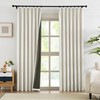 Treatmentex Natural Beige Pinch Pleated Blackout Curtains for Living Room,