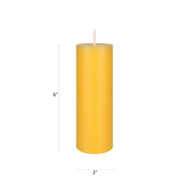 Mega Candles 1 pc Scented Solid Citronella Pillar Candles, Hand Poured Wax Candle 2 Inch x 6 Inch, Great for Indoor & Outdoor Use, Camping, Events, Party Usage, Patio, Barbecue BBQ, Picnics
