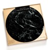 Black Marble Design Glass Lazy Susan