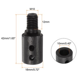 sourcing map Rotary Tool Motor Shaft Coupler M10 10mm Sleeve Saw Blade Connecting Saw Chuck Adapter Arbor Mandrel Connector Rod with L Shape Wrench