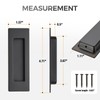 JOY DECOR Black Pocket Door Hardware Set, 2 Pcs 4.72