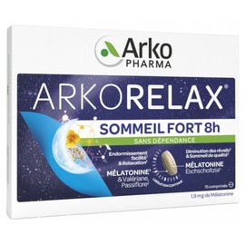 Arkopharma Arkorelax Strong Sleep 8H 15 Tablets