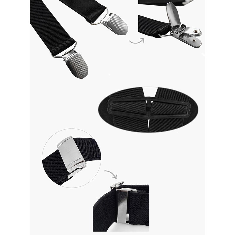 axy Braces for Men Wide 2.5 cm H Shape with