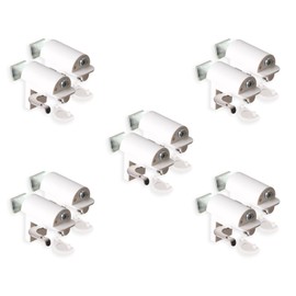 KLEMMFLEX Clamp holder for blinds, blind bracket, no drilling, for clamping, pack of 10, white, sturdy clamp support with metal bracket, adjustable from 4-25 mm, for windows and balcony doors