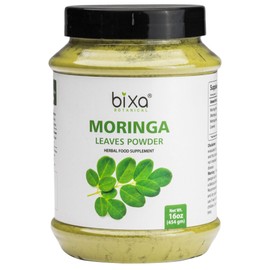 bixa BOTANICAL bixa BOTANICAL Moringa Powder (Organic Moringa Oleifera - 100% Pure Moringa Leaf/Drum Stick Shigru) | Perfect for Drinks, Tea,Smoothies & Recipes - 16Oz