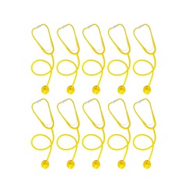 Disposable Stethoscope, Yellow, 10-pack, Single Patient Use, Plastic, 22" PVC Y-Tubing, Lightweight for Home, Education, Doctors, Nurses