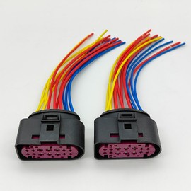 2X Headlight Connector Pigtail Xenon HID 68305265AA for 13-18 DOD.ge Ram 1500 2500