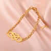 Infinity Bracelets for Women Men Stainless Steel Adjustable Dainty Infinity