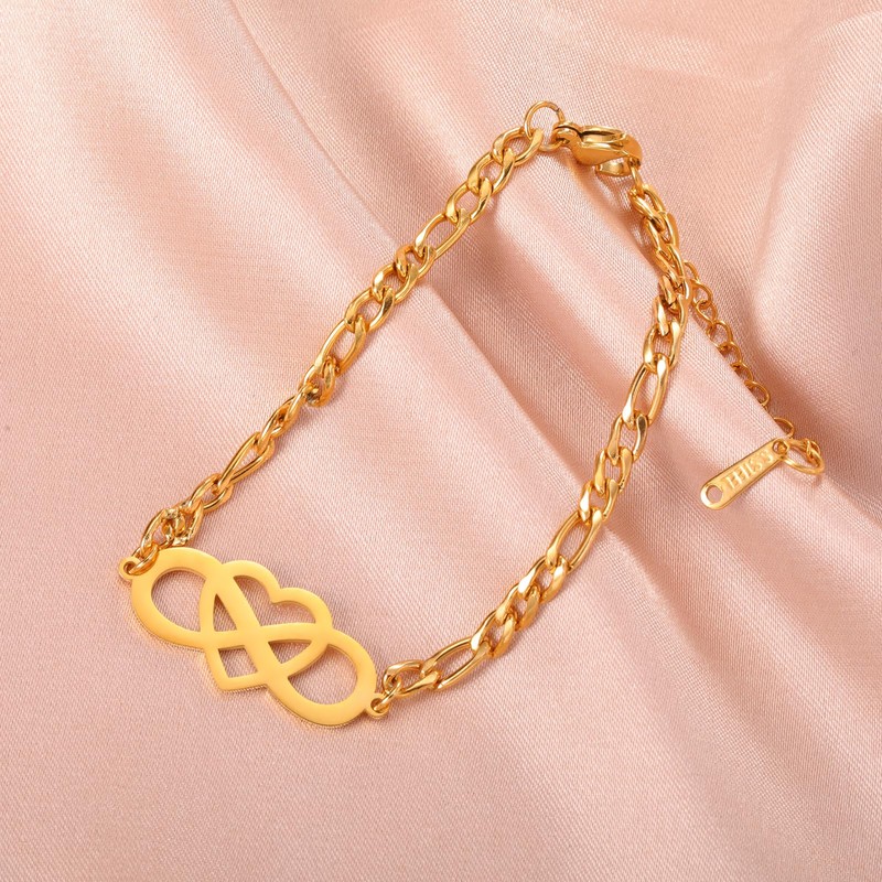 Infinity Bracelets for Women Men Stainless Steel Adjustable Dainty Infinity