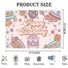 Groovy Happy Birthday Backdrop Retro Hippie Birthday Backdrop Daisy Boho