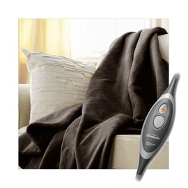 Sunbeam Luxurious Microplush Electric Heated Throw Blanket 50" x 60" (Walnut)