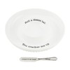 Mud Pie Circa Cheese Ball Dish Set,White, dish 1 1/2"