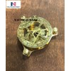 Captain Brass Sundial Compass with Hardwood Wooden Box Nauticalmart