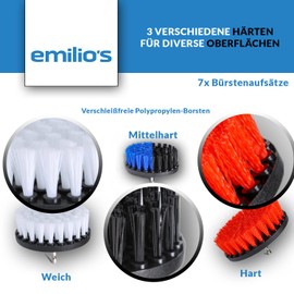Emilio's Drill Brush Attachment (7 Brush Attachments) – Cleaning Brushes for the Drill & Brush Attachment Cordless Screwdriver – Drill Brush Set