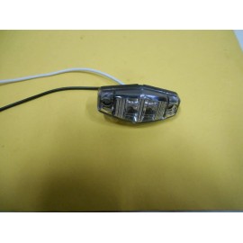 OPTRONICS *CLEAR/AMBER LED TRAILER LIGHT 2 DIODE 1X2.5 CLEARANCE MARKER CHROME BEZEL