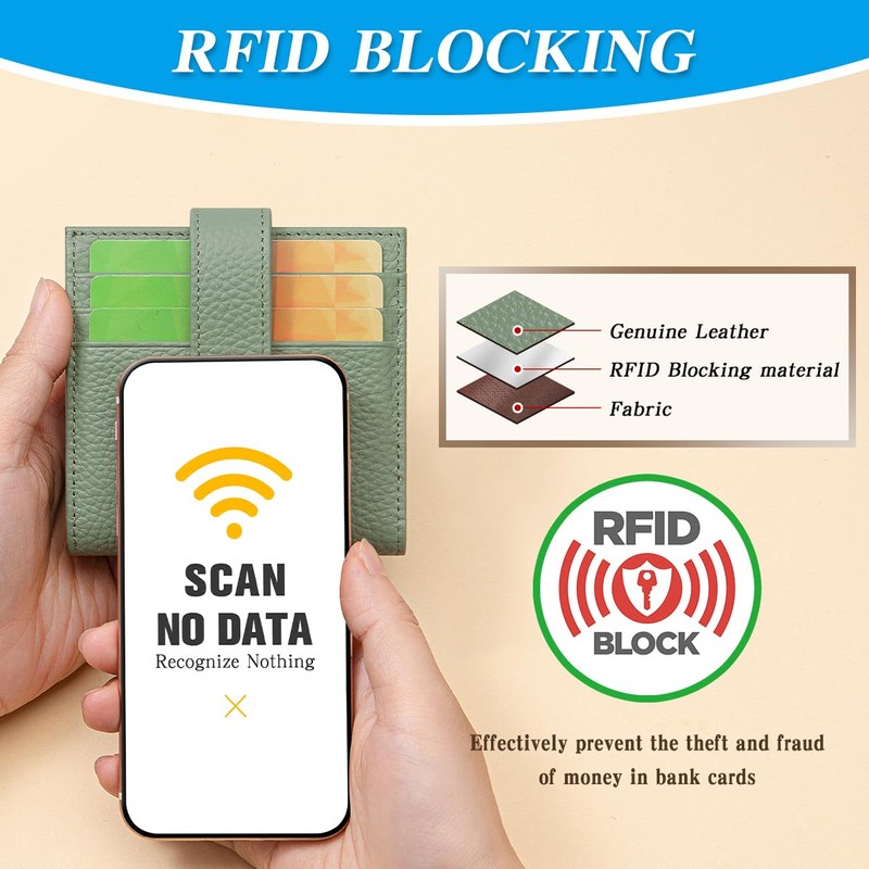 FREYAMIRA Small Wallet For Women Slim Leather Bifold Wallets RFID