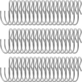 Clip Strip 100 Pack S Hooks, 1.69" S Shaped Hooks for Hanging Plants, DIY Crafts, Jewelry, Keys, Decorations, Kitchen Utensils, Merchandisers, Displays, Products in Retail, Pinched Version