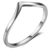 CCBFY Stainless Steel V Shaped Wedding Band Engagement Promise Ring