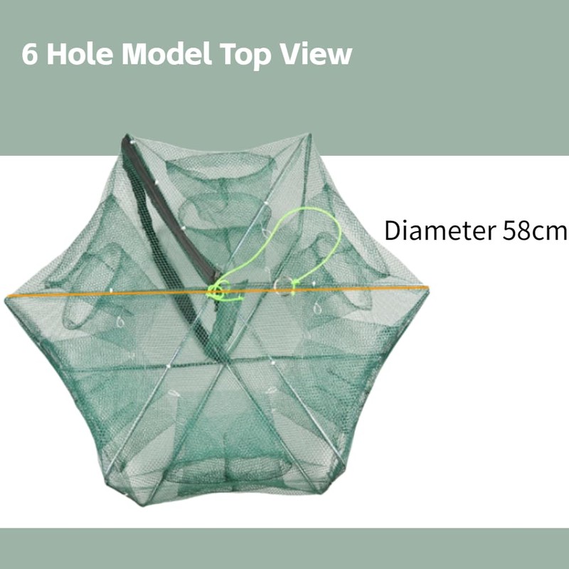6/12 Fishing Pot Foldable Crab Fish Trap Cast for Crab