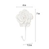 Guichifun Flower Coat Hooks Wall Decor - Resin White Decorative