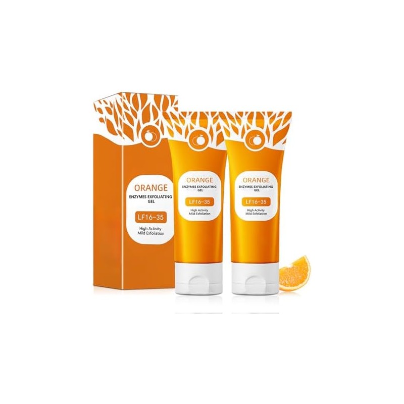 Gel Exfoliante Facial Naranja 2 pcs – Limpieza Profunda y