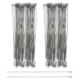 SUPERFINDINGS 100Pcs Stainless Steel Wire Spinner Baits 8.7-16cm Stainless Steel Fishing Spinner Shaft Fishing Looped Spinner Shaft for Fishing Lure Making Supplie