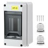 QWORK 3 Way Circuit Breaker Box with DIN Rail, IP65