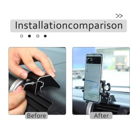 car-king888 Black Alloy Car Dashboard Cell Phone Holder Mount For Toyot-a FJ Cruiser 2007-21