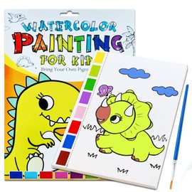JZILU Watercolor Coloring Book for Kids, Paint With Water- Magic Paint Set Water Painting Book for Toddlers- Arts and Crafts Kit for Girls Boys Travel Activities -Stocking Stuffers for Kids
