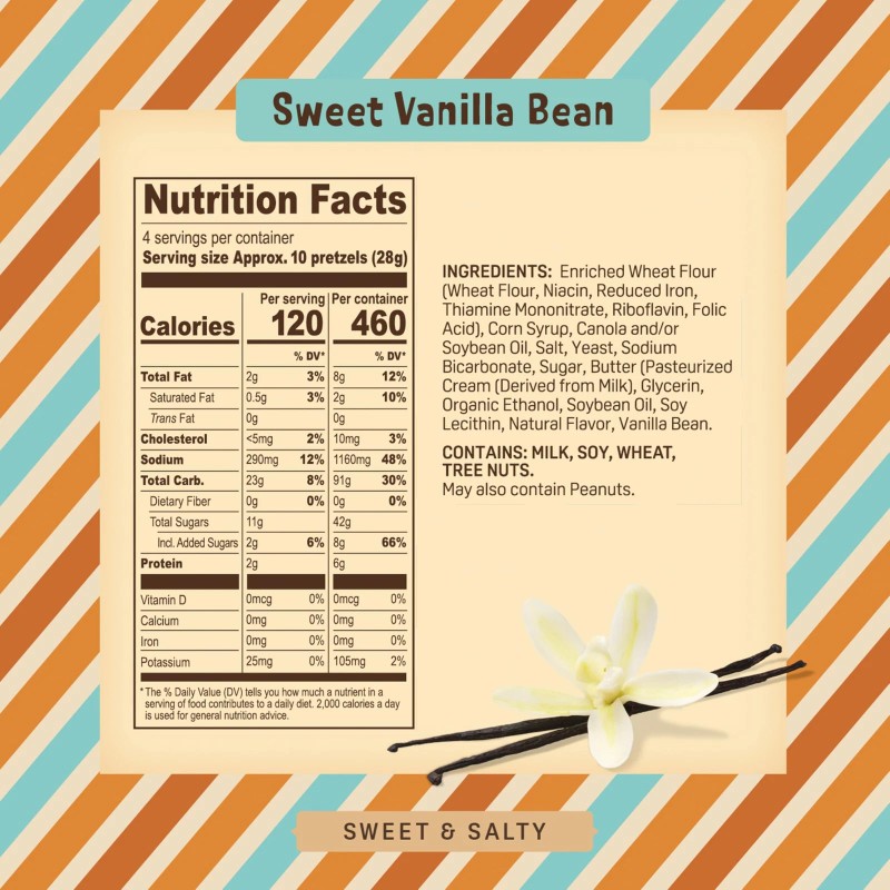 Austin Pretzel Company Vanilla Bean Pretzels 4 Ounce Sweet Crunch