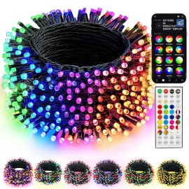 Smart Christmas String Lights, 98FT 300 LED RGB Color Changing String Lights wit