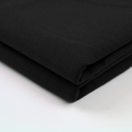 A-Express 100% Cotton Fabric - 60 Inch 150cm Wide - Plain Cotton Fabric by The Metre - Ideal for Quilting, Sewing, Dressmaking, Curtain Linings, Totes, Bedding, Pillowcases - Black 1 Metre