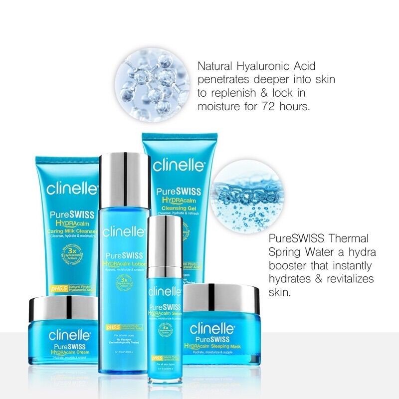 Clinelle Pureswiss Hydracalm Caring Milk Cleanser 100ml (Exp 09/2028)