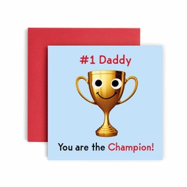 Huxters Birthday Cards for Men - You're a Champion Daddy Birthday Card for him - Funny Fathers Day Card for Daddy Fun Happy Birthday - 14.8cm (Daddy)