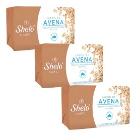 Jabón Avena Antiacné Sheló Nabel Pack 3 Piezas 100g Facial