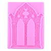 MIYAHOUSE Gothic Castle Gate Silicone Molds Window Fondant Mold Set