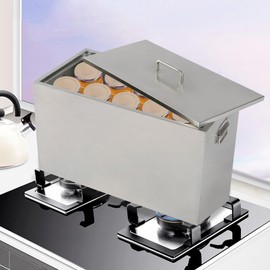 Water Bath Canner, 50L Water Bath Canned Stockpot Stove Top Canner Food Grade Stainless Steel Large Stock Pot w/ 2 Canning Racks Pot for Pickles Berries Fruits