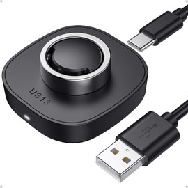 Travel-Friendly Smart Ring Charger, Compatible with Oura Ring Gen3 Charger Size 13, Fast and Safe Charging with USB-C Cable (Black) - Essential for Smart Ring Users