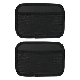 smilfuy 2PCS Car Net Pocket, Car Sticky Organizer Mesh Pocket Side Clutter Scattered Storage Phone Holder, Elastic Mesh Seat Back Pocket Car Storage Net Bag, Strong Paste Organizer (2 Large)
