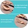 MDEALY 20-Piece Rose Gold and Black Silverware Set for 4