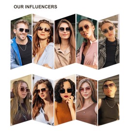 SOJOS Polarized Sunglasses for Womens Mens,Rectangle Polygon Retro Vintage Shades Classic Vintage Shades SJ1168 Purple Lens