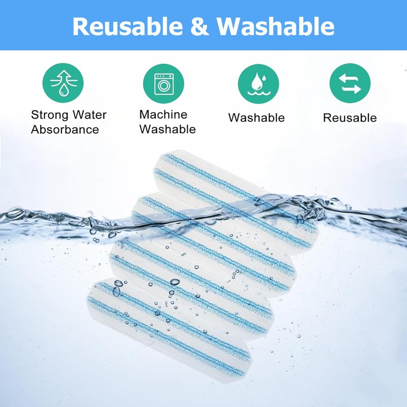4 PCS Replacement Mop Pads for O-Cedar H2PrO & Vileda