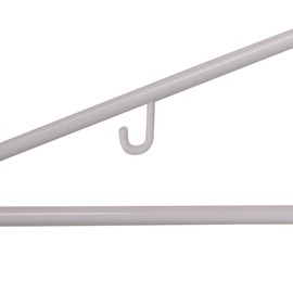 NAHANCO Plastic Tubular Hangers - 16 1/4" White (Pack of 144)