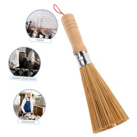 Levemolo Bamboo Kitchen Dish Pot Cleaning Cleaning Tools Natural Bamboo Easy to Store