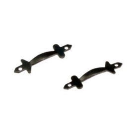 Dollhouse Miniature Set of 2 Door Pulls in Pewter