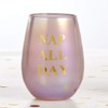 Creative Brands Slant CollectionsStemless Wine Glass, 20-Ounce, Nap All Day