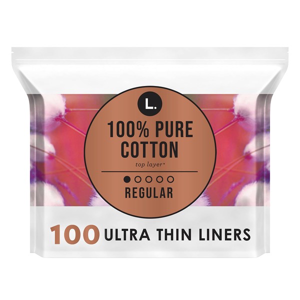 This is L., Organic Cotton Ultra Thin Liners for Women, Regular Absorbency, 100 Count
